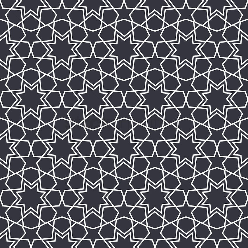 Vektor desain pola geometris Islam, desain geometris Islami wallpaper ponsel HD