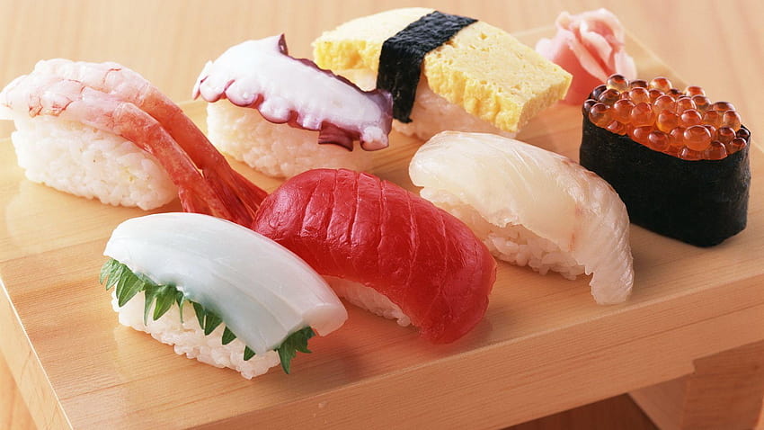 1920x1080 Japanische Küche, Meeresfrüchte, Lebensmittel, Brötchen, Sushi, japanisches Essen HD-Hintergrundbild