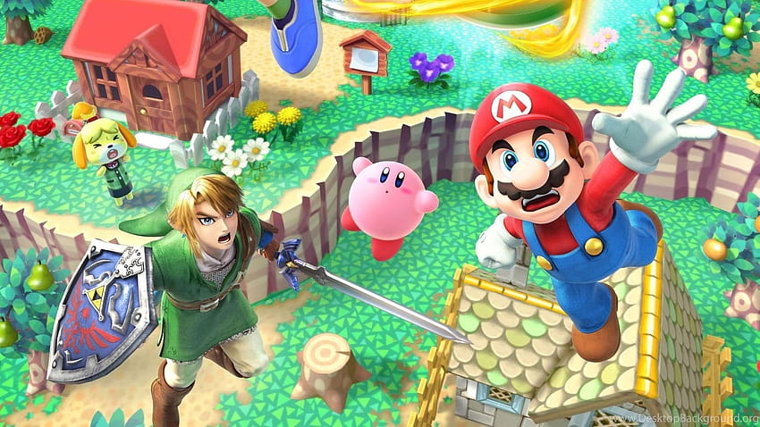 Link Mario Super Smash Bros Animal Crossing HD wallpaper