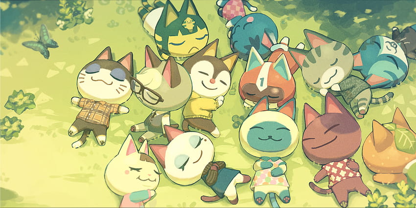 Bob Animal Crossing Ankha Raymond Animal Crossing Grass Sleeping HD wallpaper