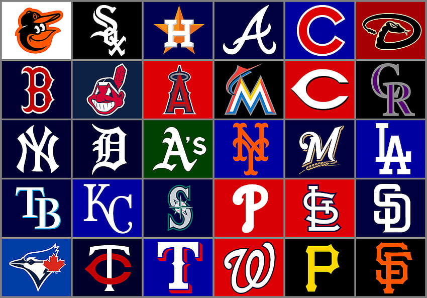 Major League Baseball team logos by Chenglor55, mlb logo HD wallpaper