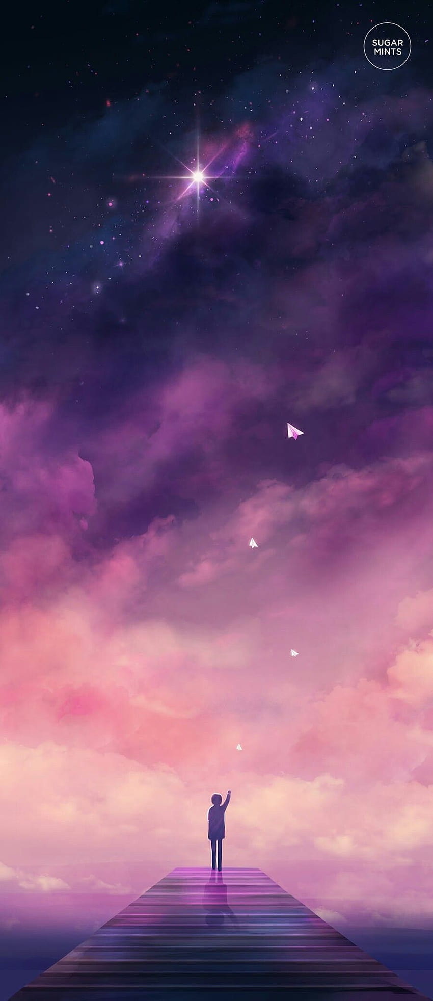 Beautiful and there is plenty more where that came from, purple anime scenery HD phone wallpaper