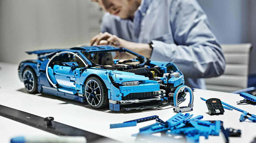 Lego Technic Bugatti Chiron ujawniono z 3599 elementami, w tym ruchomymi częściami silnika, lego bugatti chiron Tapeta HD