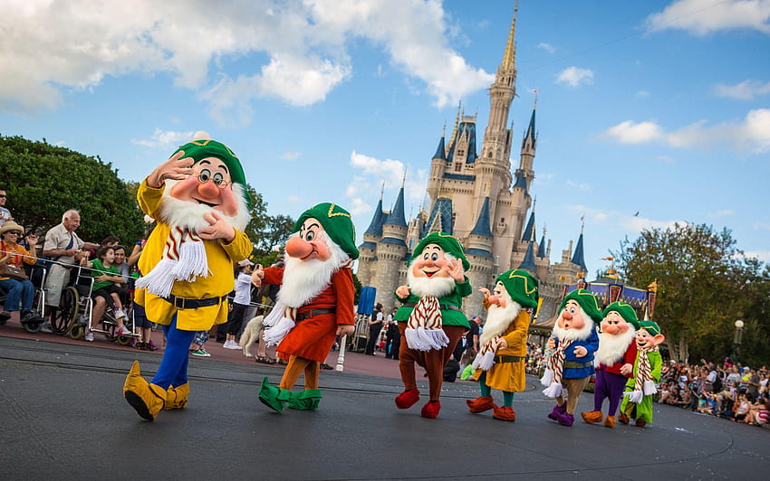 Parade at Magic Kingdom, Walt Disney World, the Seven Dwarfs HD wallpaper
