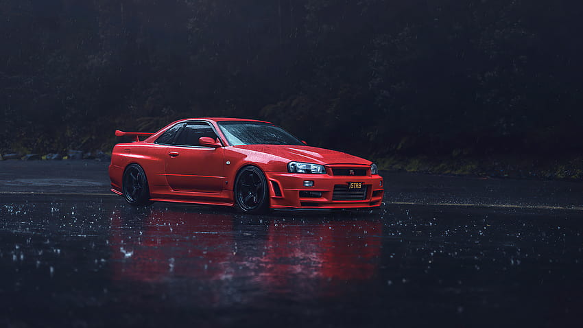 2560x1440 Red Nissan GTR R34 1440P Resolution , Backgrounds, and, 1999 nissan skyline r34 gt r HD wallpaper