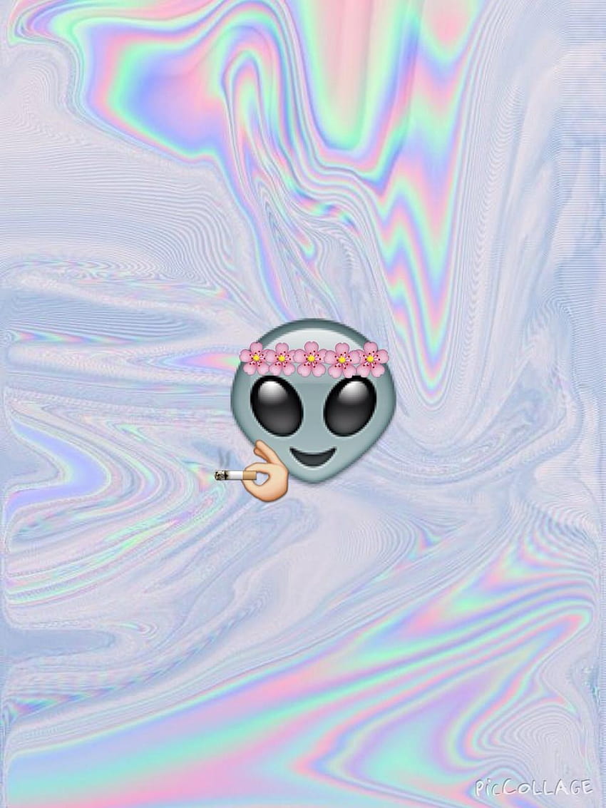 Alien Emoji, alien aesthetic HD phone wallpaper