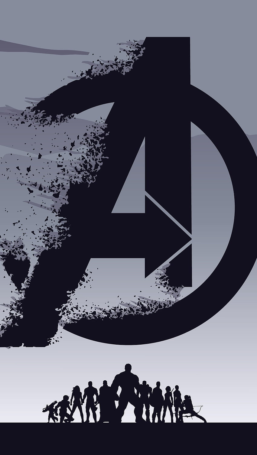 โลโก้ Avengers Endgame Ultra ID:3081 โลโก้ avengers แนวตั้ง วอลล์เปเปอร์โทรศัพท์ HD