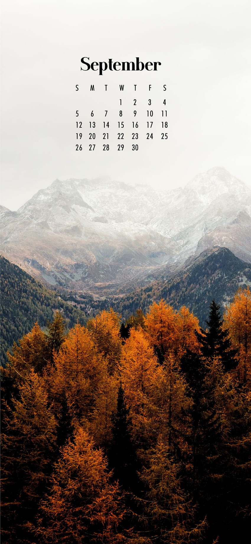 September Calendar, autumn 2021 HD phone wallpaper | Pxfuel