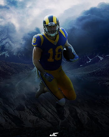 Aaron Donald los angeles rams blue jersey, an art canvas by ArtStudio 93 -  INPRNT