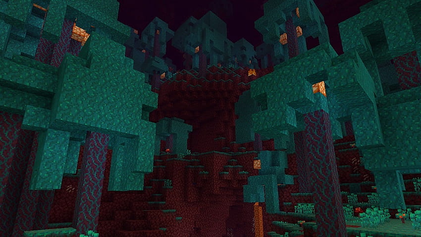 Minecraft Nether Update aggiunge nuovi biomi, foresta deformata da minecraft Sfondo HD