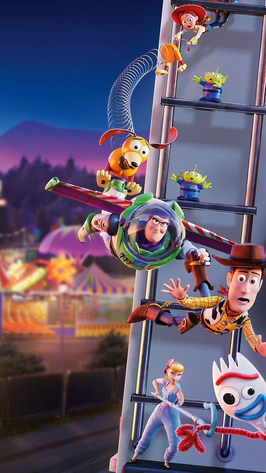 Toy Story 4 Charaktere, Toy Story 4 iPhone HD-Handy-Hintergrundbild