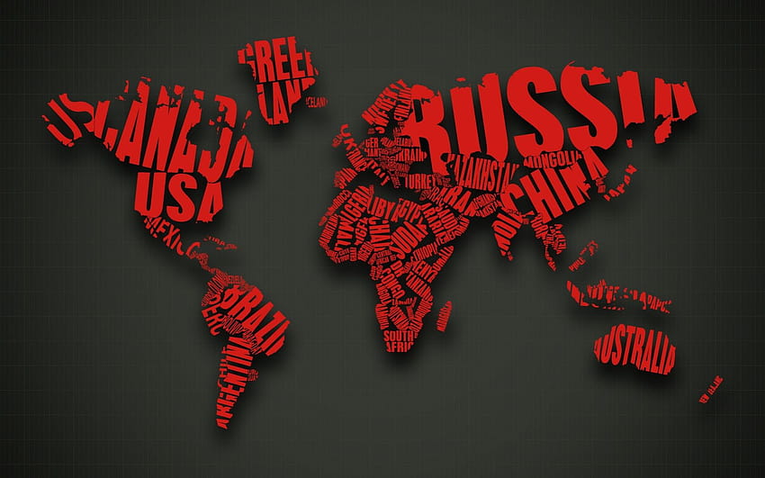 Red map of the World 1680x1050, map of world HD wallpaper