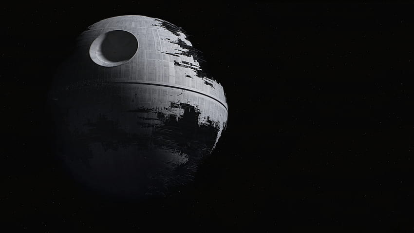 Фонове на екрана за зареждане на Star Wars Battlefront 2, черен фон на звездата на смъртта HD тапет