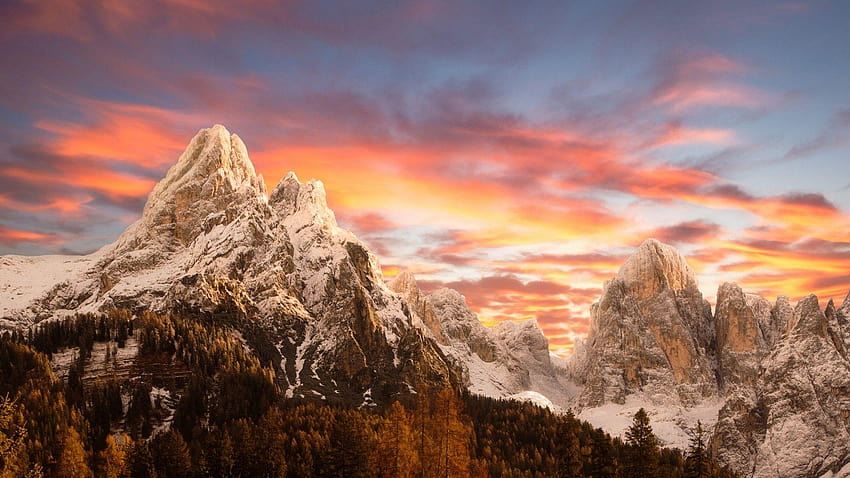 Dolomites Mountains, Nature, Backgrounds, dolomitas HD wallpaper
