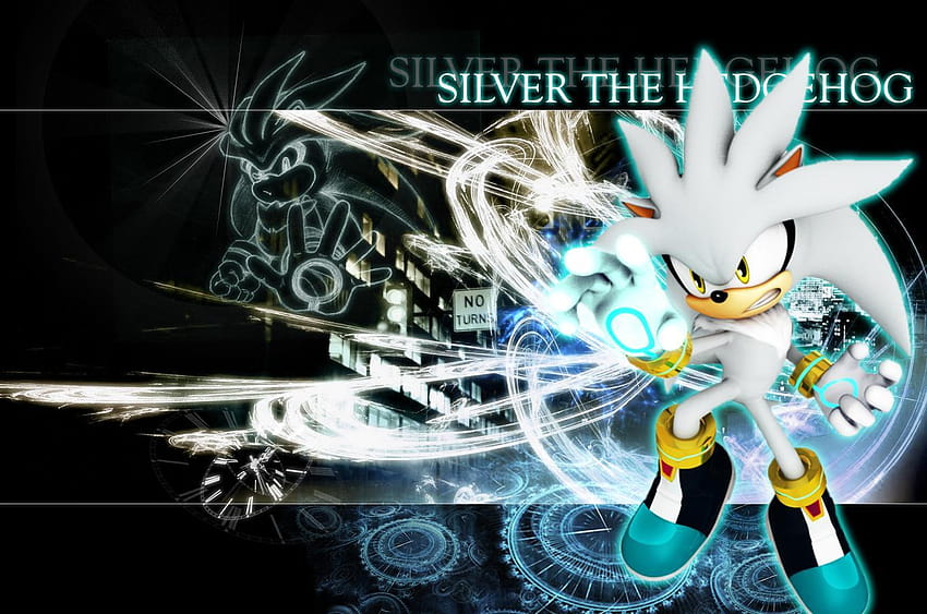 Silver The Hedgehog , prata escura o ouriço papel de parede HD