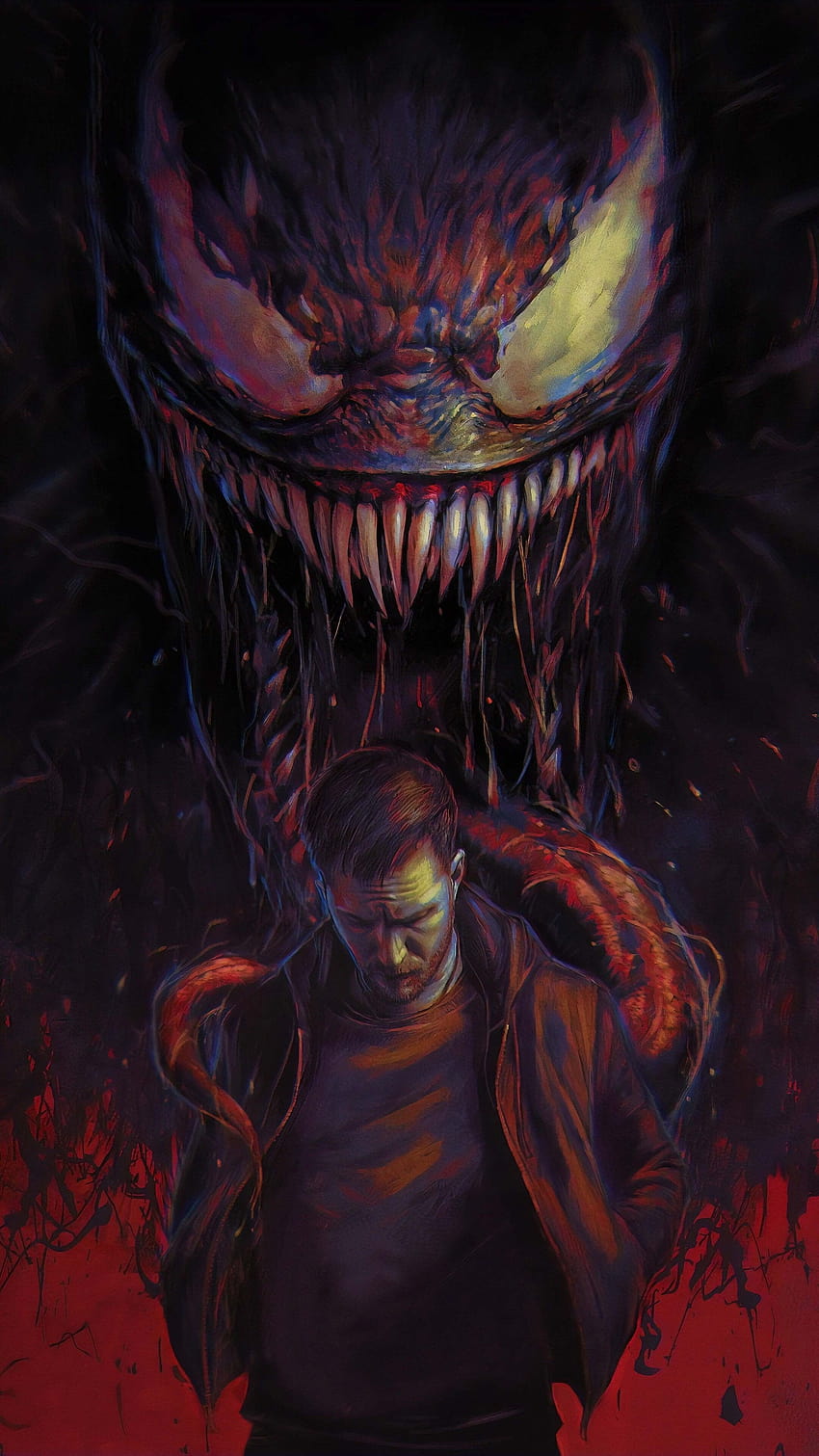 Tom Hardy Venom, страхотна отрова HD тапет за телефон