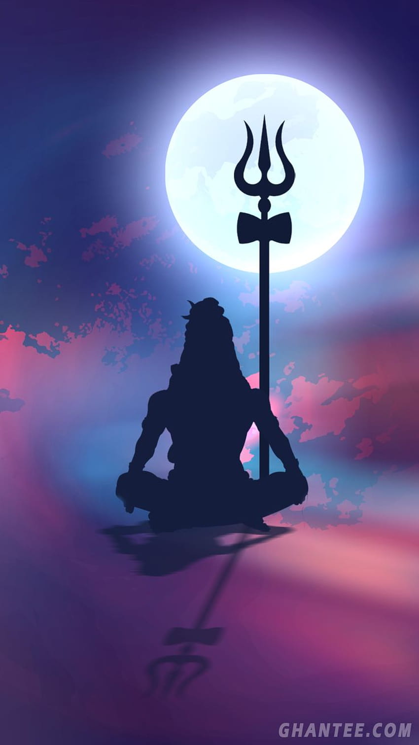 disegni artistici nel 2021, Lord Shiva Shadow Sfondo del telefono HD