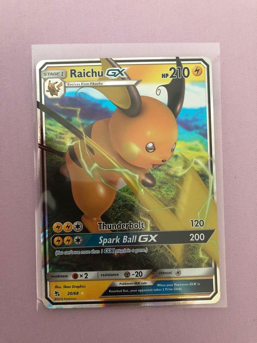 Pokemon Gold Metal Raichu Super Battle Iron Game Card Collection Toy Kids  Gift