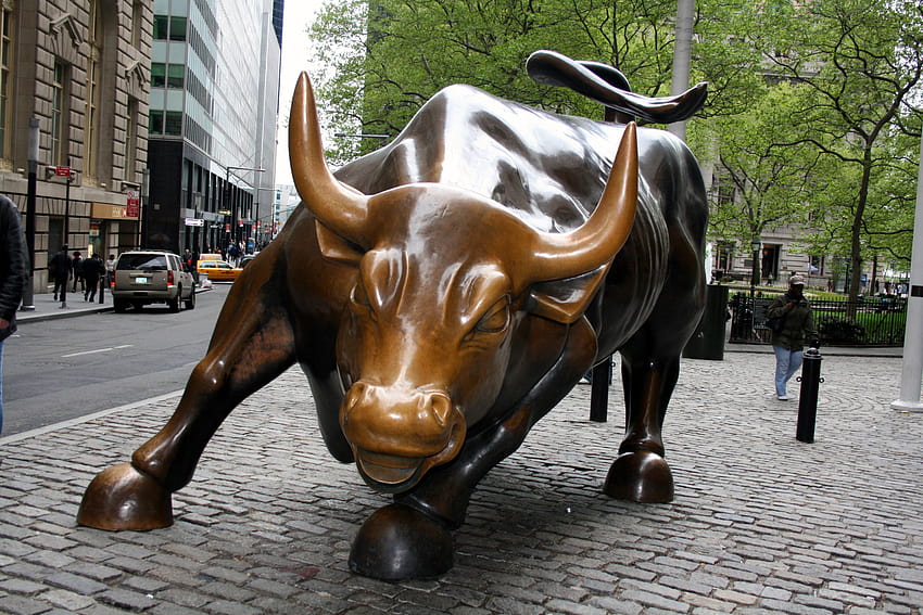 Toro de Wall Street, toro del mercado de valores fondo de pantalla