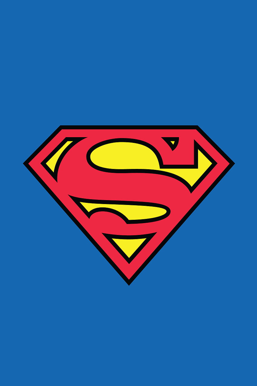2 Logo Superman Biru, logo iphone merah biru wallpaper ponsel HD