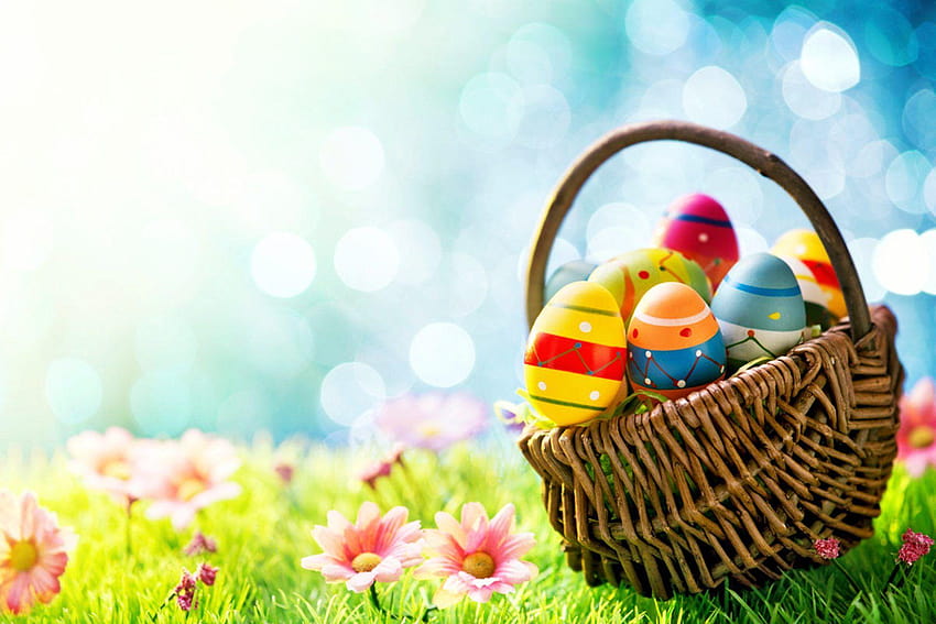 Pâques, vacances, QG Pâques, symboles de Pâques Fond d'écran HD