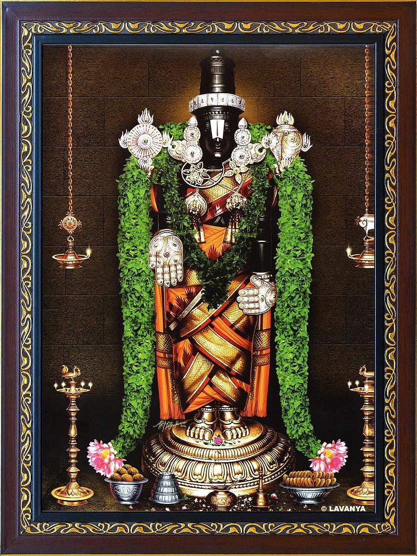 Купете рамка Rudra Дървена рамка Lord Venkateswara Swamy, venkateswara swami HD тапет за телефон