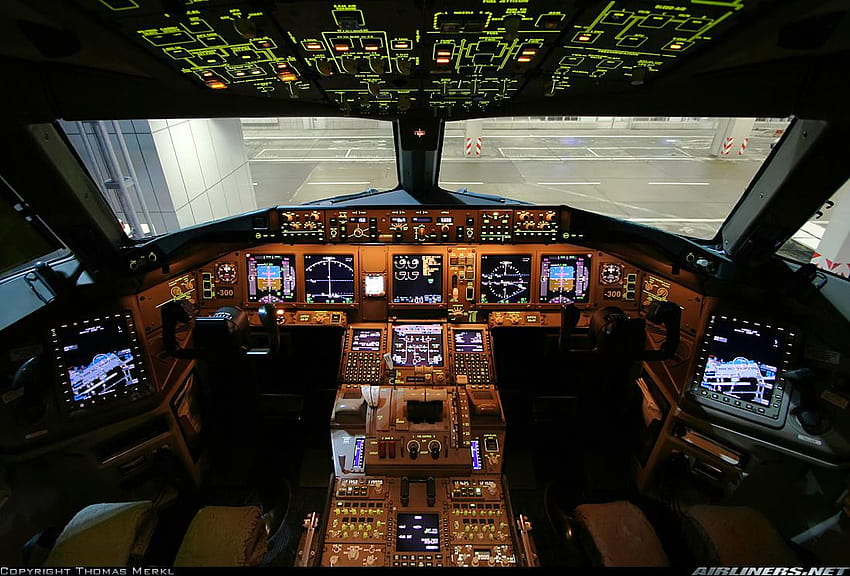 Boeing 777-Cockpit HD-Hintergrundbild