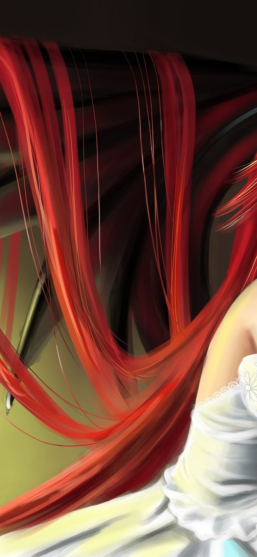 1125x2436 Rias Gremory, High School Dxd, Redhead, Wedding Dress, Demon Wings for iPhone 11 Pro & X HD phone wallpaper