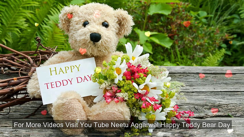 Alles Gute zum Teddybär-Tag, Teddy für dich, Ich liebe dich, Wünsche, Grüße, Zitate, SMS, Spruch, Teddybär-Frühling HD-Hintergrundbild