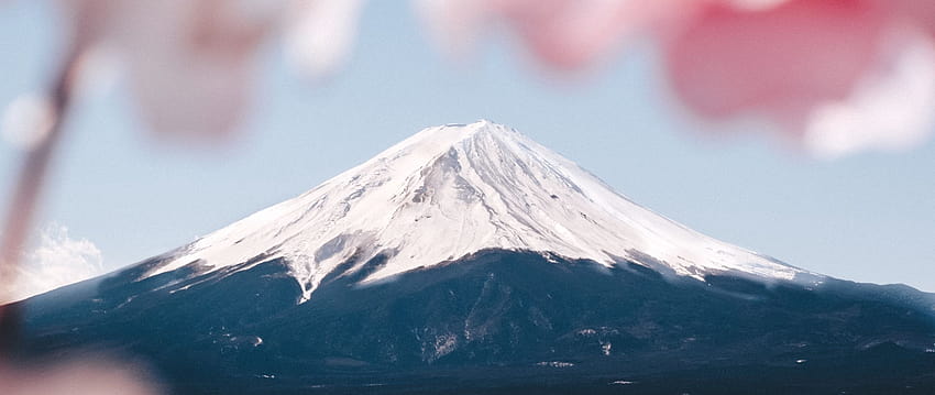 2560x1080 ภูเขา, ภูเขาไฟ, ด้านบน, ฟูจิ, ญี่ปุ่น พื้นหลังกว้างคู่, ภูเขาฟูจิ ฤดูหนาว วอลล์เปเปอร์ HD