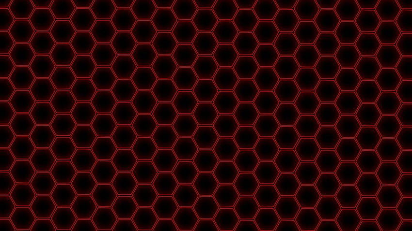 Hex Grid Red by Metatality HD wallpaper