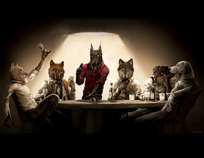 perros jugando al poker fondo de pantalla