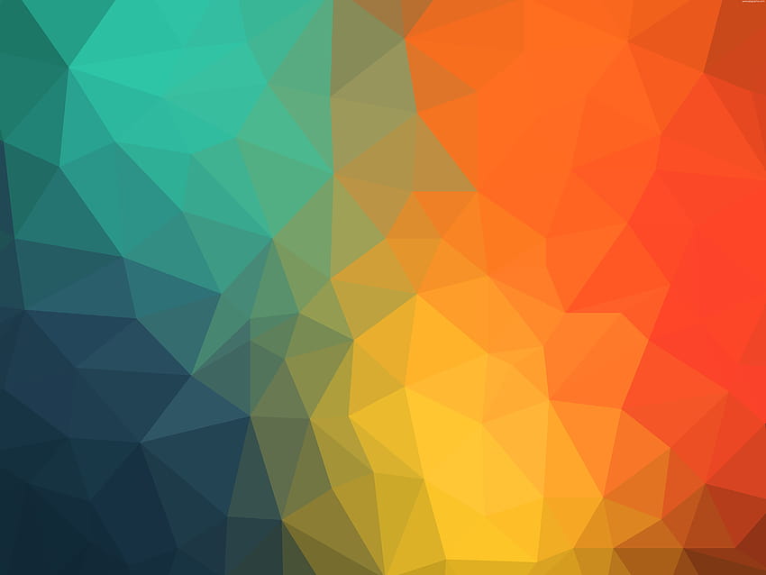 Colorful triangles backgrounds PSDGraphics [5000x3750] for your , Mobile & Tablet, colorful triangles geometric HD wallpaper