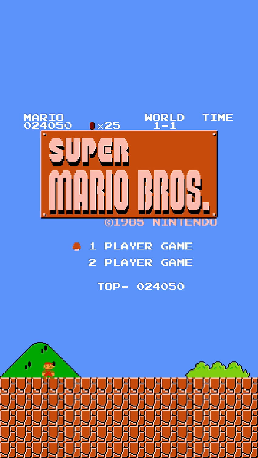 Super Mario Bros., 8비트, 레트로 게임, Pixels, Nintendo, Super Mario, 세로 디스플레이/및 모바일 배경, 레트로 게임 카테고리 HD 전화 배경 화면
