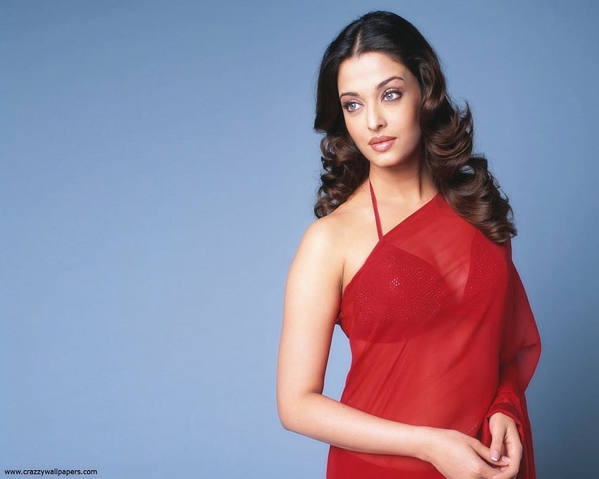 Aishwarya rai Saree Merah Transparan dalam format jpg untuk, saree wanita India Wallpaper HD
