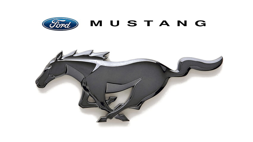 Logo Mustanga, znaczenie, informacja, logo mustanga czarne Tapeta HD