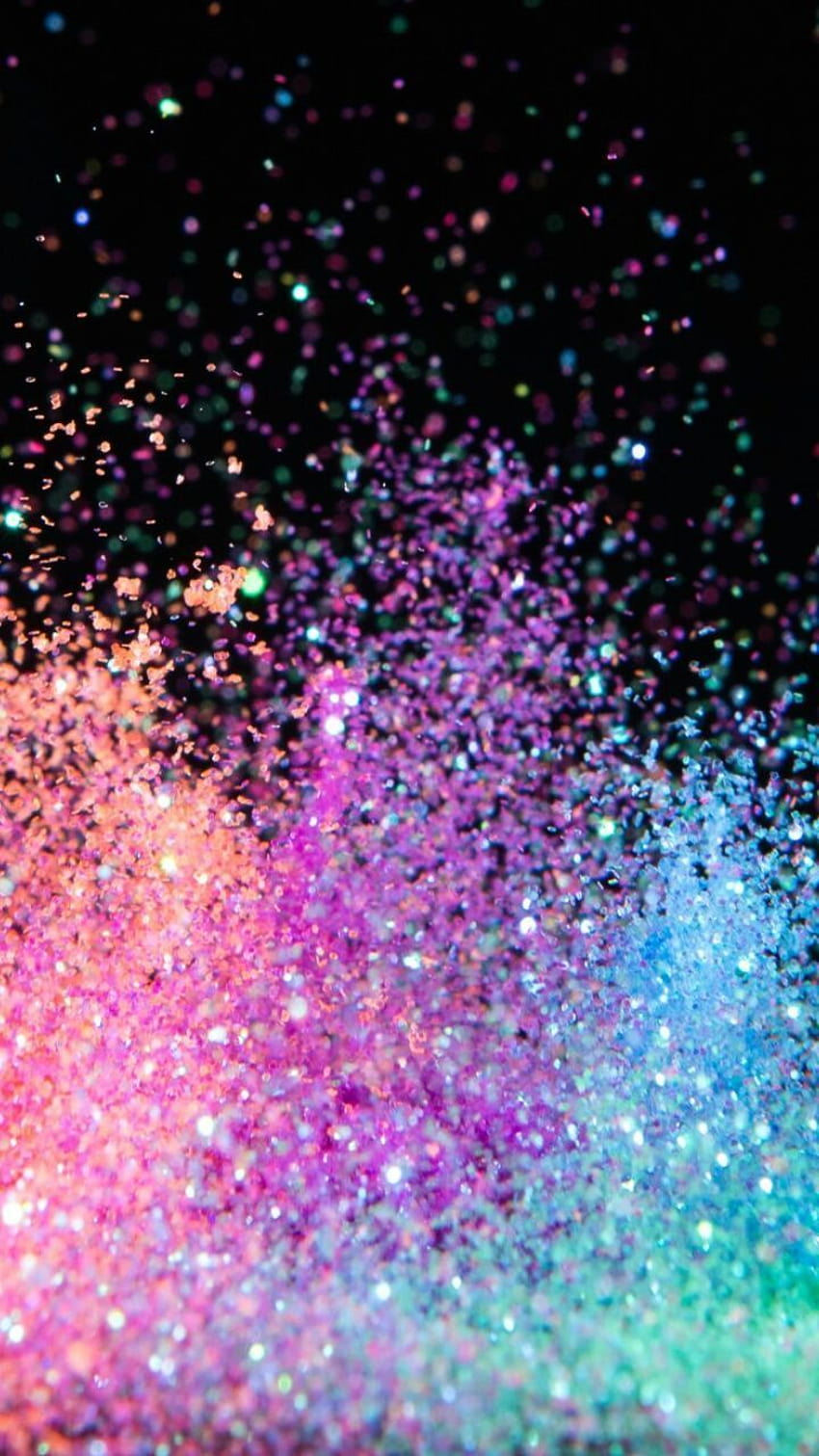 Rainbow Glitter on Dog, letni brokat Tapeta na telefon HD