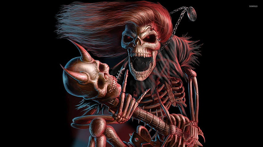 spooky scary skeletons HD wallpaper