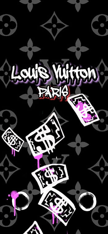 Rainbow Louis Viutton (Black Background)
