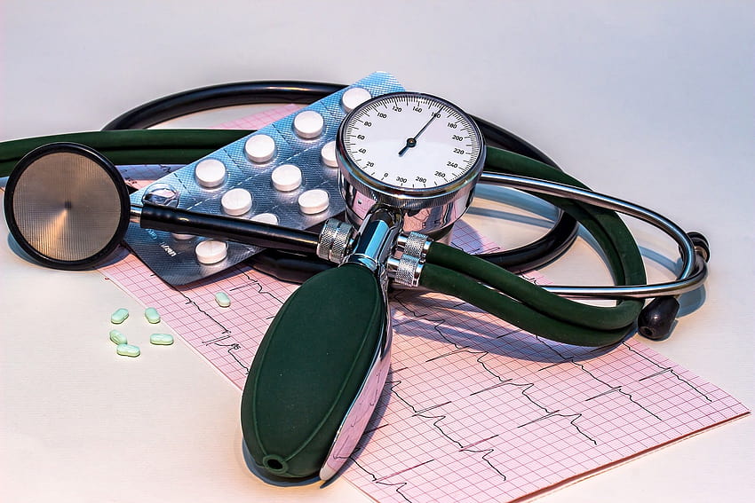 Blood pressure monitor and Stethoscope HD wallpaper