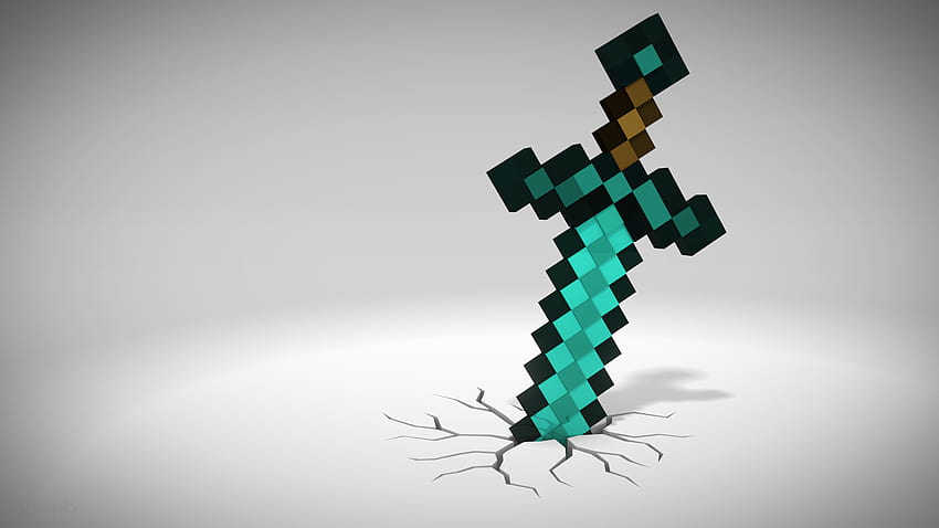 Minecraft Diamond Sword, minecraft sword HD wallpaper