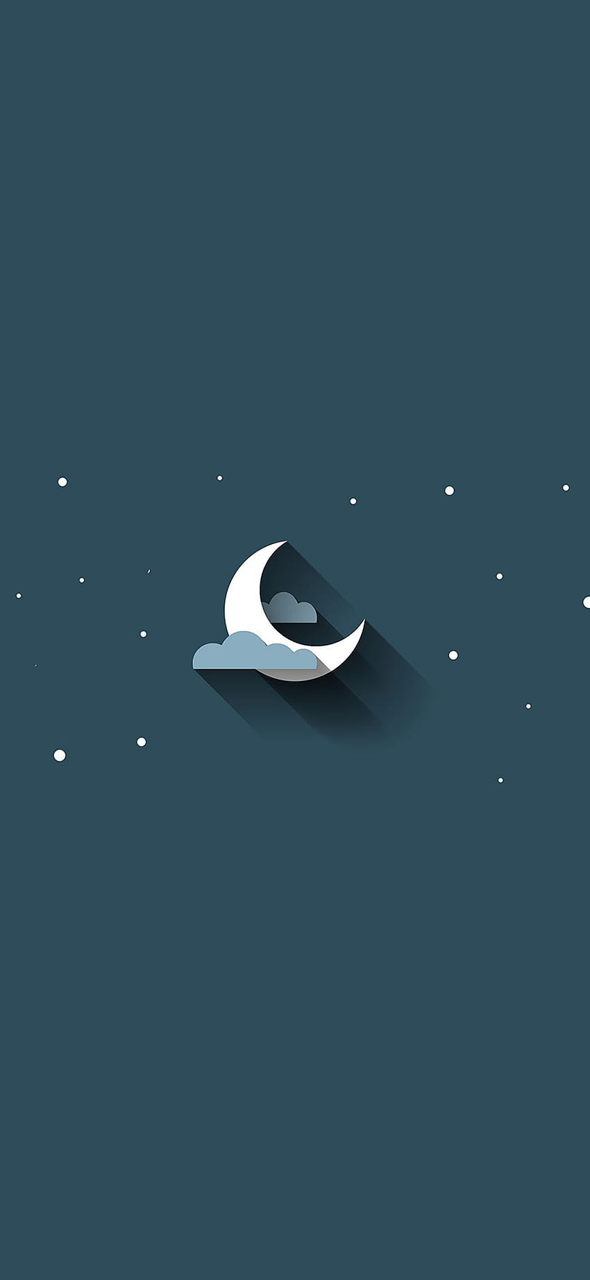 Crescent Moon Art Minimal Beautiful Xiaomi Mi Note, space minimalist 1080x2340 HD phone wallpaper