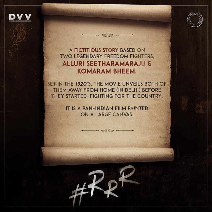 Jr NTR Ram Charan RRR Movie First Look ULTRA-Poster HD-Handy-Hintergrundbild