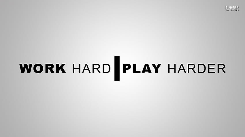 Work Hard Play Harder, gamer at work HD wallpaper