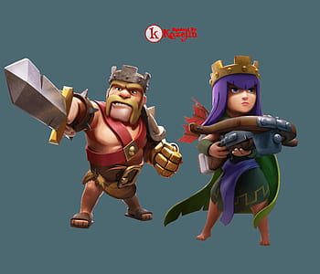 Clash of Clans King and Queen Render by kozejin on DeviantArt