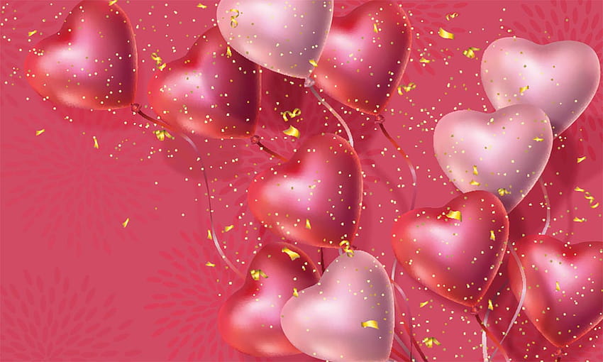 Ideas de decoración del Día de San Valentín para el encierro: arcos de globos, pétalos de rosa, confeti y más fondo de pantalla
