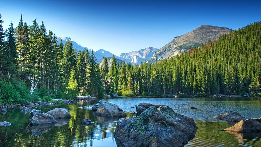 6 อุทยานแห่งชาติ Rocky Mountain ฤดูร้อนบนภูเขา วอลล์เปเปอร์ HD