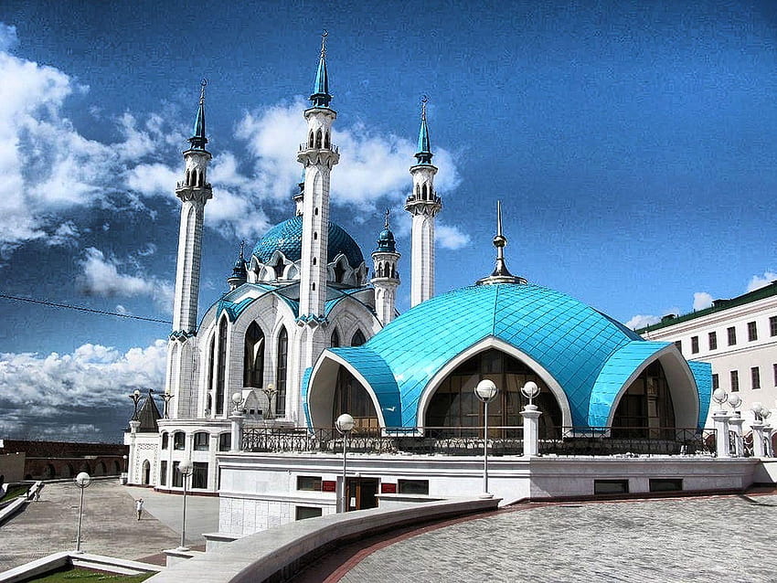 kul sharif mosque in kazan russia 18, beautiful mosque HD wallpaper