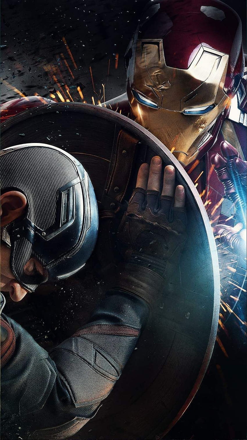 Iron Man vs Captain America Civil War iPhone wallpaper ponsel HD