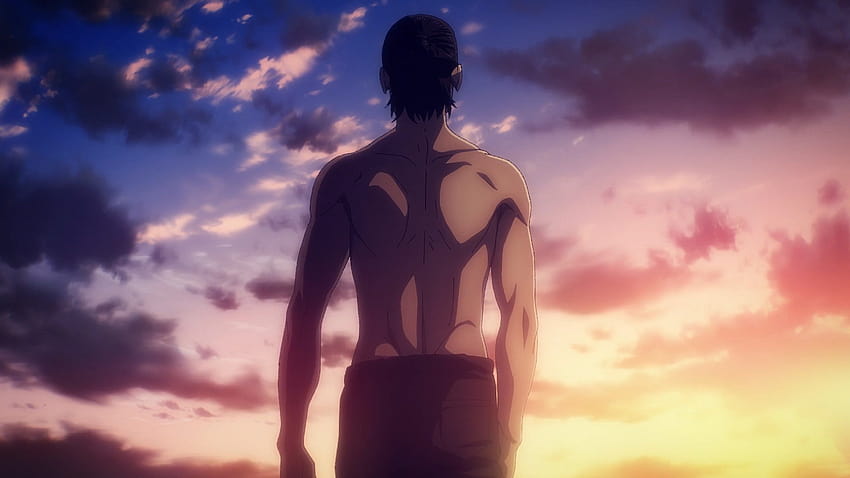 Eren jacket scene with different OST and trailer pose: titanfolk HD wallpaper